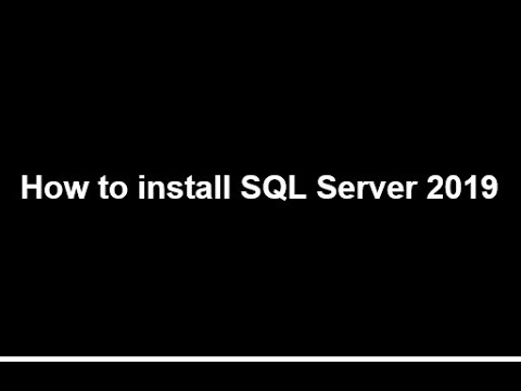 how to install sql 2019